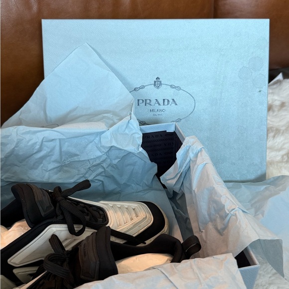 Prada “Techno” Stretch Chunky Sneakers with Box - Picture 6 of 6